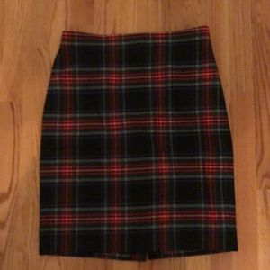 J Crew Plaid Pencil Skirt